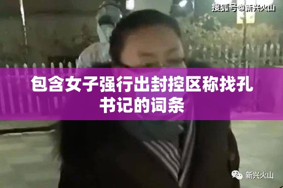 包含女子强行出封控区称找孔书记的词条