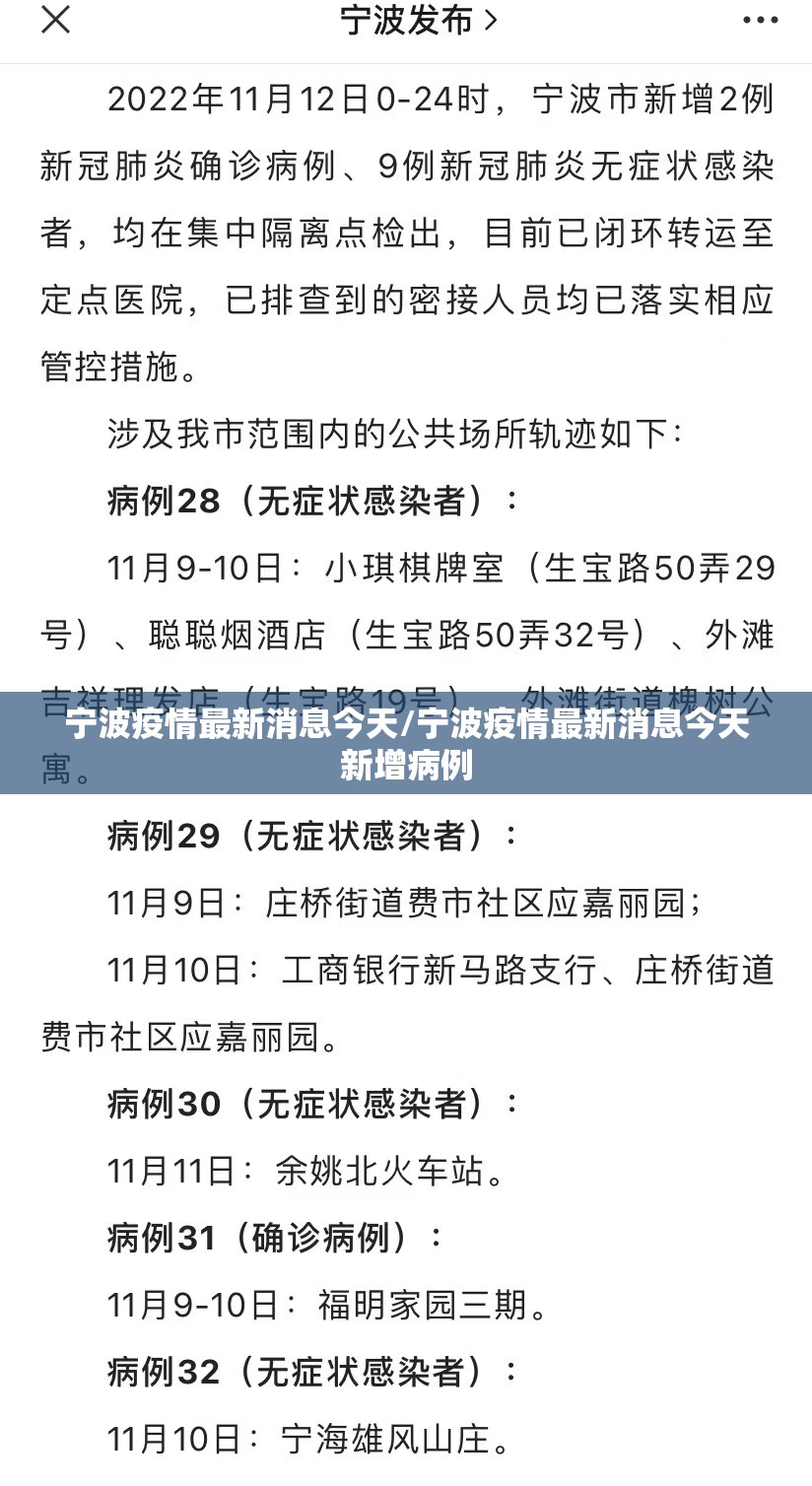 宁波疫情最新消息今天/宁波疫情最新消息今天新增病例