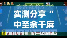 实测分享“中至余干麻将万能开挂器”开挂(透视)辅助神器