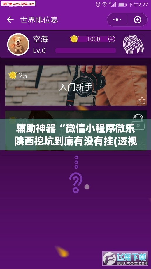 辅助神器“微信小程序微乐陕西挖坑到底有没有挂(透视)”开挂辅助脚本+详细开挂安装教程