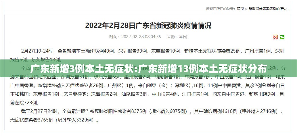 广东新增3例本土无症状:广东新增13例本土无症状分布