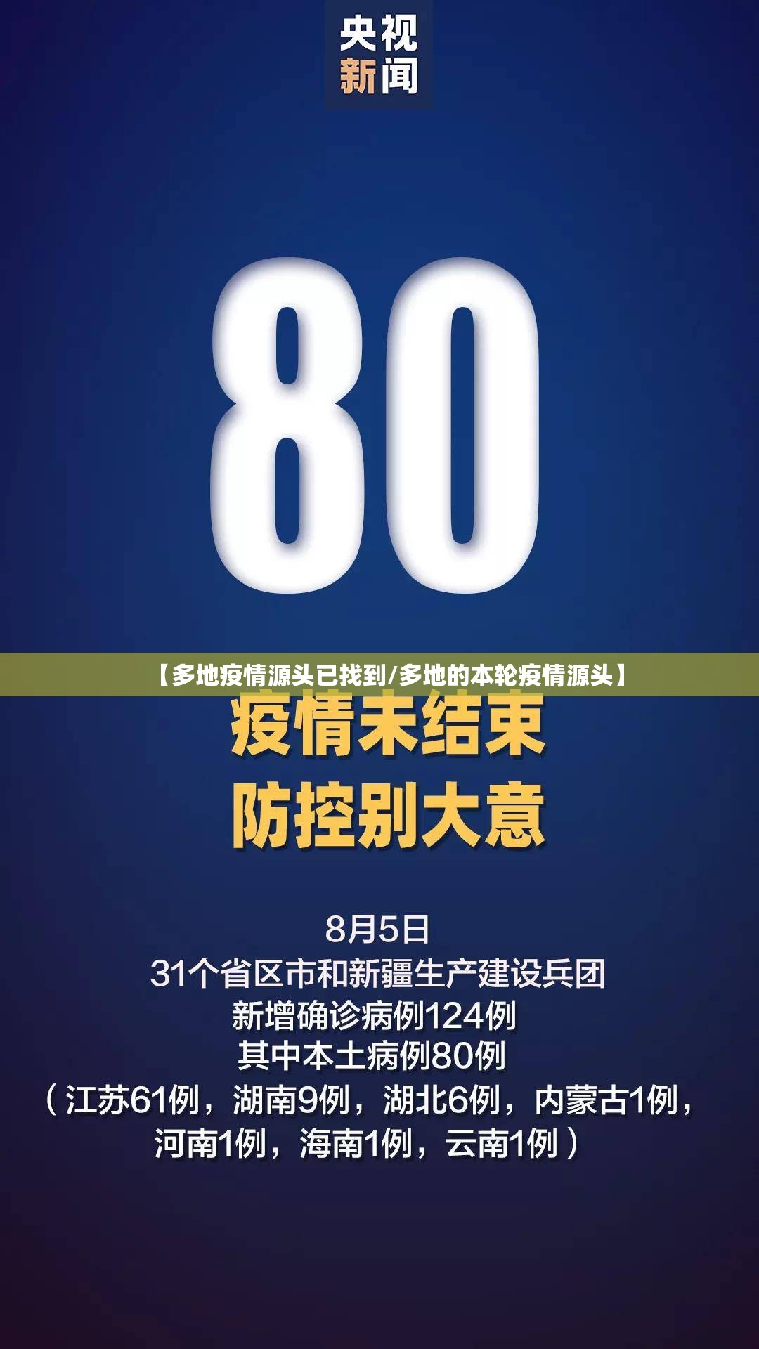 【多地疫情源头已找到/多地的本轮疫情源头】