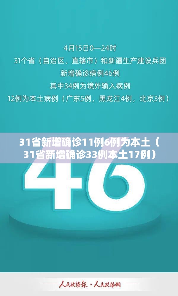 31省新增确诊11例6例为本土（31省新增确诊33例本土17例）