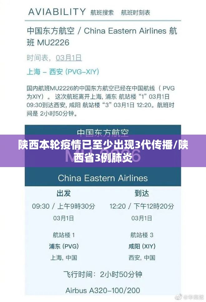 陕西本轮疫情已至少出现3代传播/陕西省3例肺炎