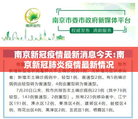 南京新冠疫情最新消息今天:南京新冠肺炎疫情最新情况