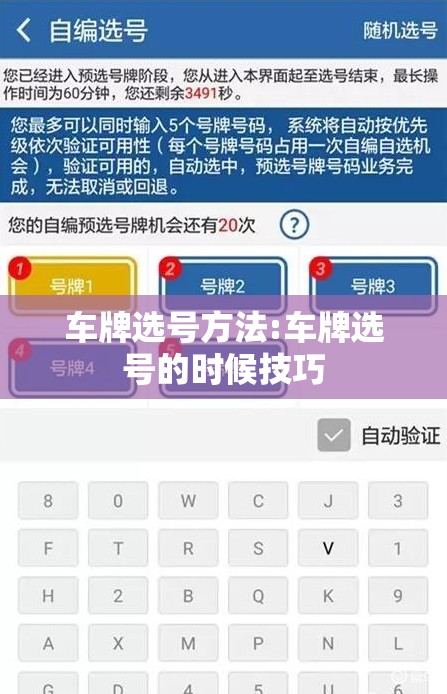 车牌选号方法:车牌选号的时候技巧 车牌选号方法:车牌选号的时候技巧