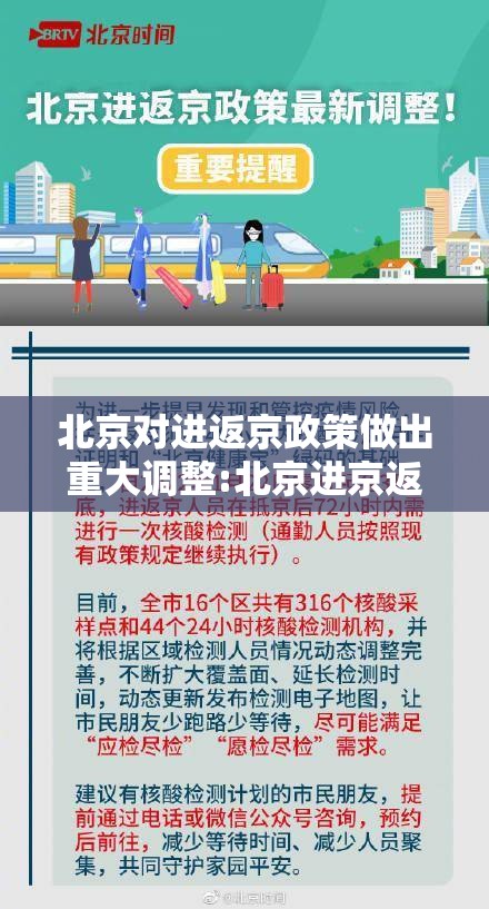 北京对进返京政策做出重大调整:北京进京返京隔离政策
