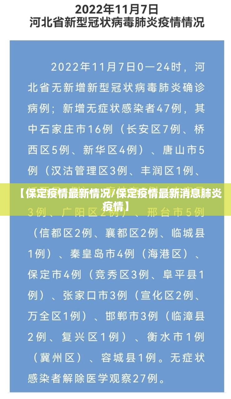 【保定疫情最新情况/保定疫情最新消息肺炎疫情】 【保定疫情最新情况/保定疫情最新消息肺炎疫情】