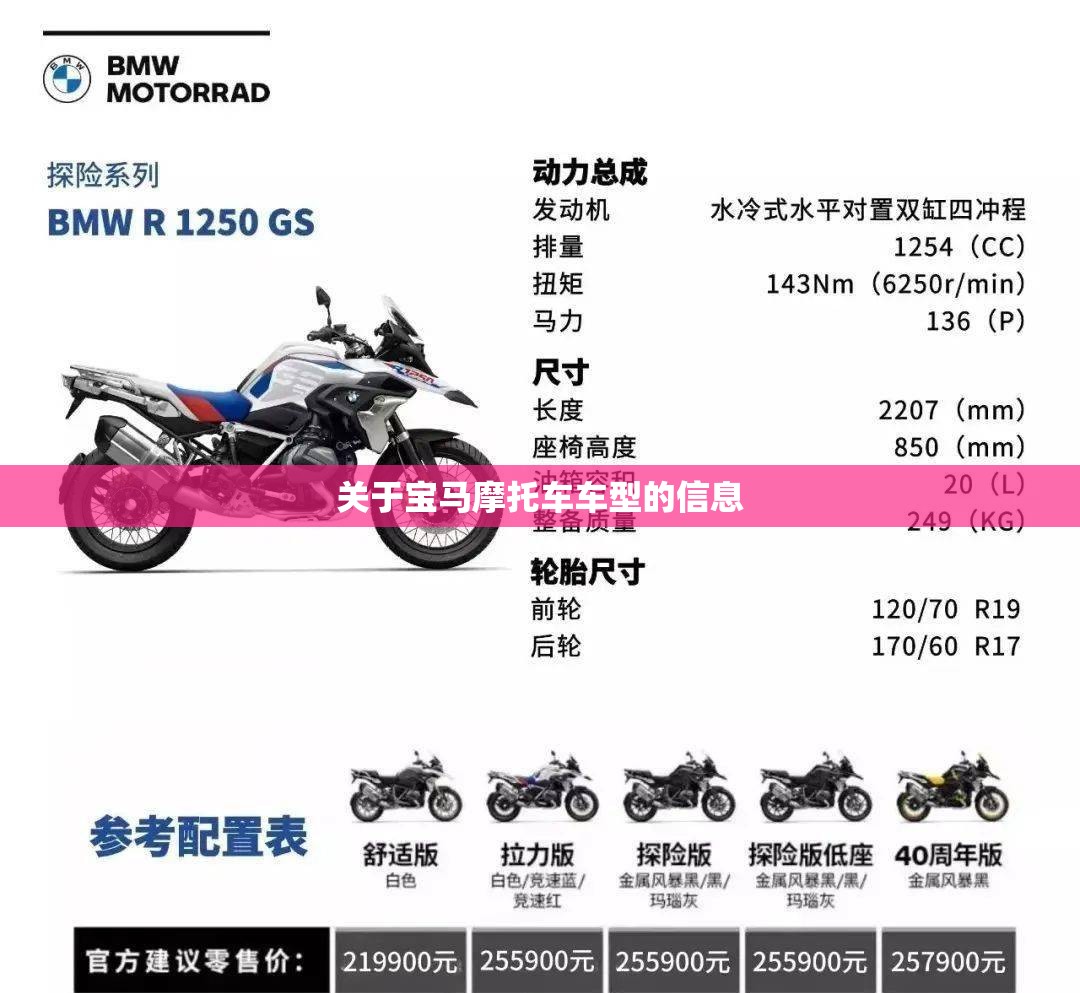 关于宝马摩托车车型的信息