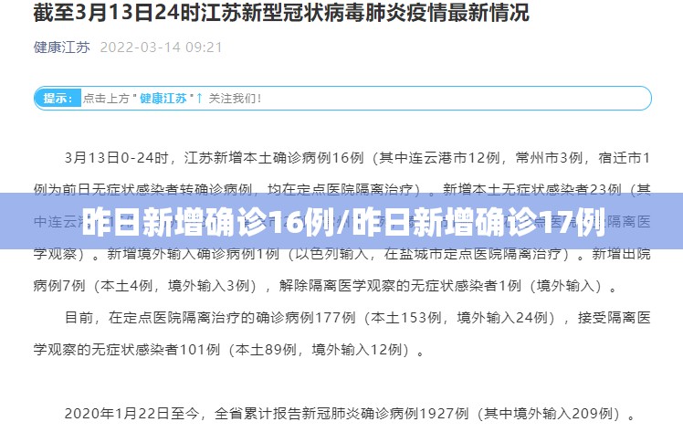 昨日新增确诊16例/昨日新增确诊17例
