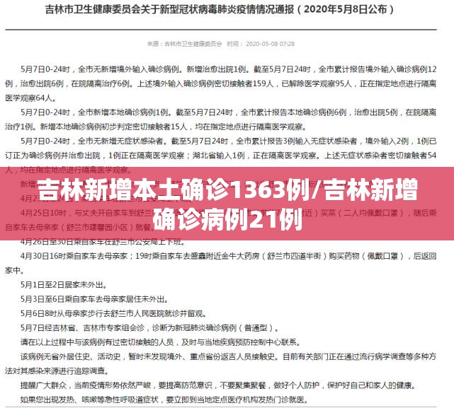 吉林新增本土确诊1363例/吉林新增确诊病例21例 吉林新增本土确诊1363例/吉林新增确诊病例21例