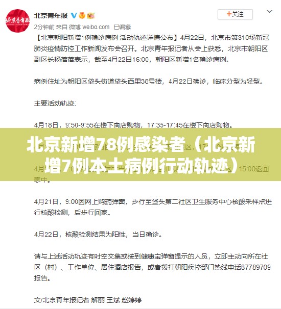 北京新增78例感染者(北京新增7例本土病例行动轨迹) 北京新增78例感染者(北京新增7例本土病例行动轨迹)