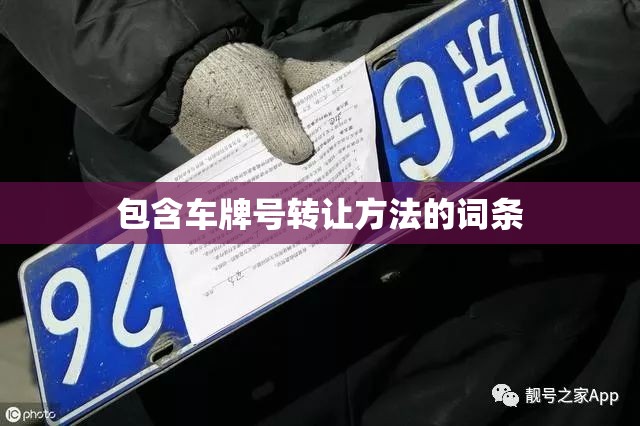 包含车牌号转让方法的词条 包含车牌号转让方法的词条