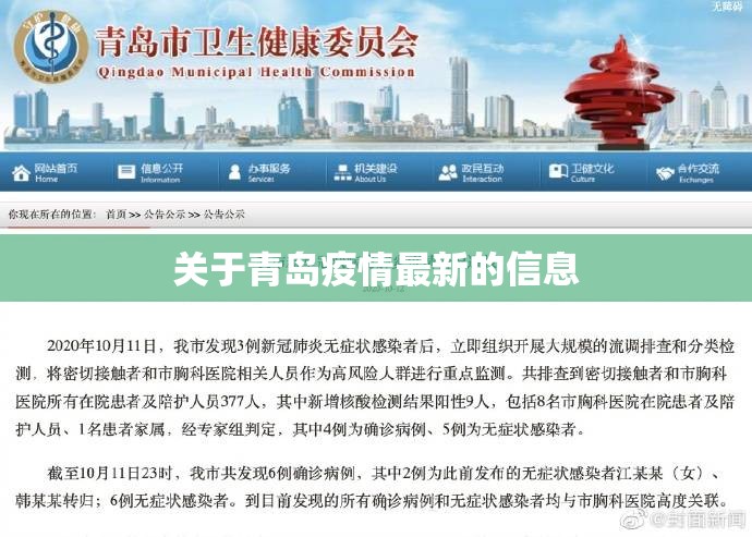 关于青岛疫情最新的信息 关于青岛疫情最新的信息