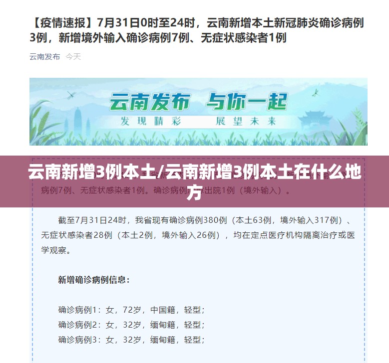 云南新增3例本土/云南新增3例本土在什么地方 云南新增3例本土/云南新增3例本土在什么地方