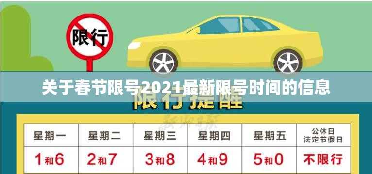 关于春节限号2021最新限号时间的信息