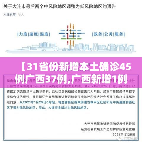 【31省份新增本土确诊45例广西37例,广西新增1例确诊行踪】 【31省份新增本土确诊45例广西37例,广西新增1例确诊行踪】