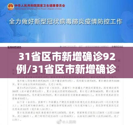 31省区市新增确诊92例/31省区市新增确诊病例9例 31省区市新增确诊92例/31省区市新增确诊病例9例