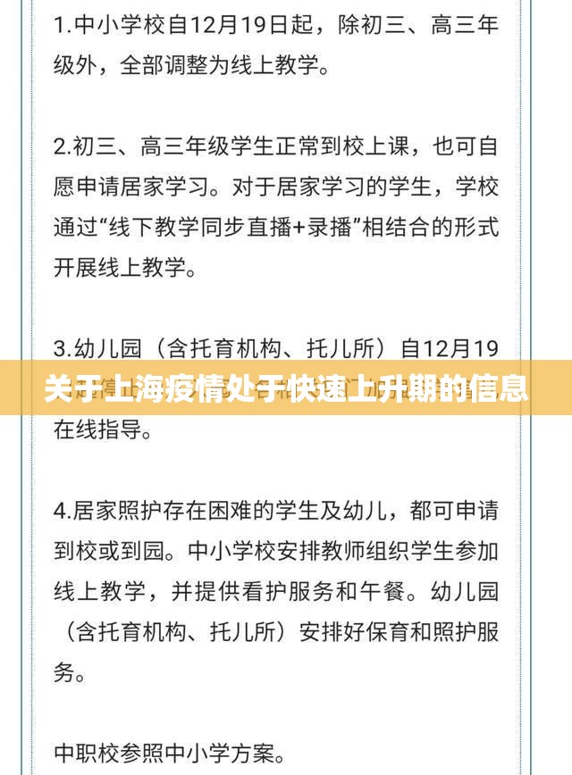 关于上海疫情处于快速上升期的信息