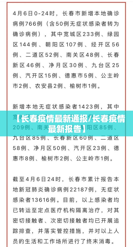 【长春疫情最新通报/长春疫情最新报告】 【长春疫情最新通报/长春疫情最新报告】