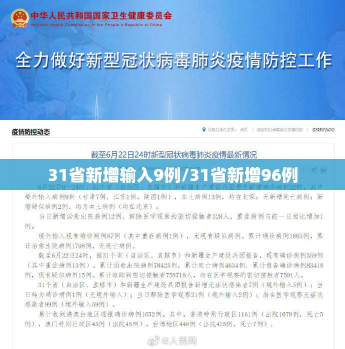 31省新增输入9例/31省新增96例 31省新增输入9例/31省新增96例