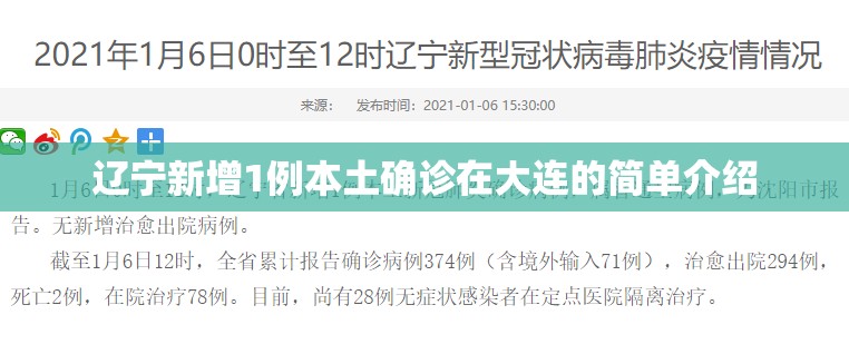 辽宁新增1例本土确诊在大连的简单介绍 辽宁新增1例本土确诊在大连的简单介绍