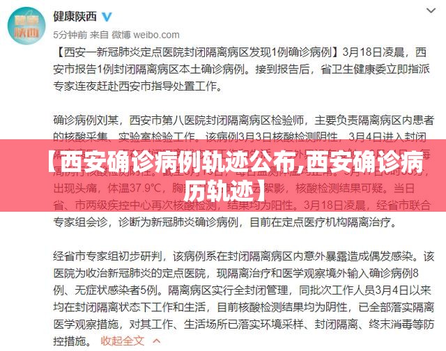 【西安确诊病例轨迹公布,西安确诊病历轨迹】 【西安确诊病例轨迹公布,西安确诊病历轨迹】