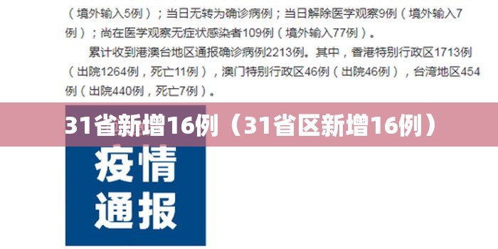 31省新增16例(31省区新增16例) 31省新增16例(31省区新增16例)