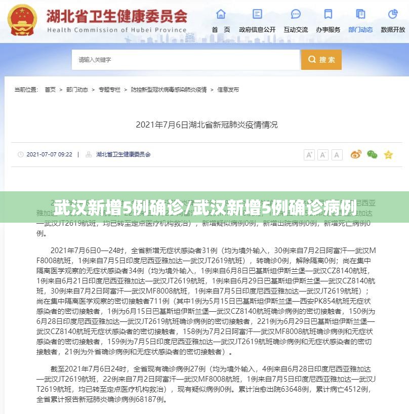 武汉新增5例确诊/武汉新增5例确诊病例 武汉新增5例确诊/武汉新增5例确诊病例