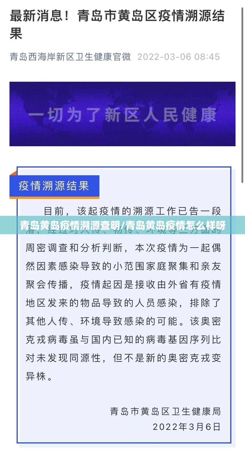 青岛黄岛疫情溯源查明/青岛黄岛疫情怎么样呀 青岛黄岛疫情溯源查明/青岛黄岛疫情怎么样呀