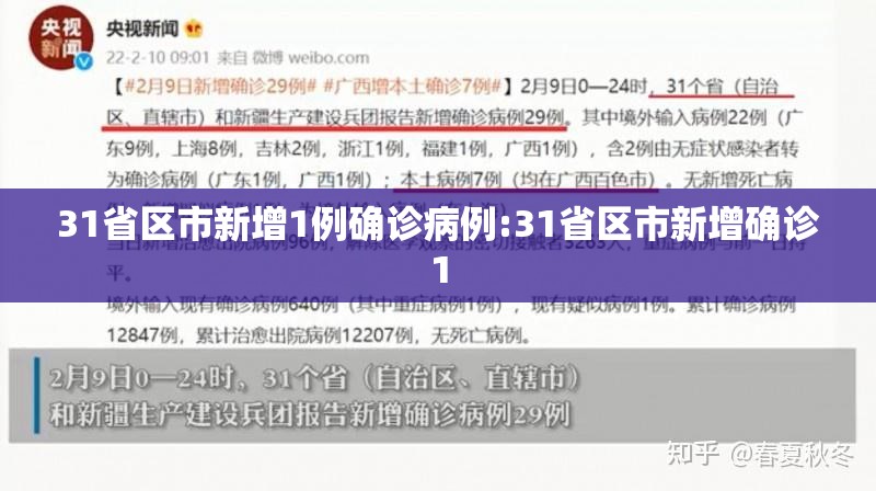 31省区市新增1例确诊病例:31省区市新增确诊1