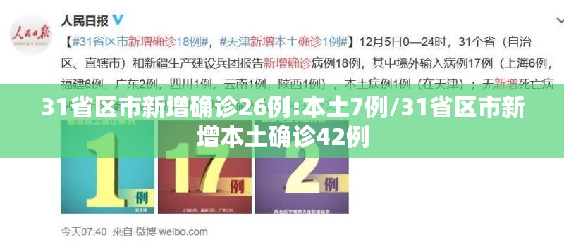 31省区市新增确诊26例:本土7例/31省区市新增本土确诊42例 31省区市新增确诊26例:本土7例/31省区市新增本土确诊42例