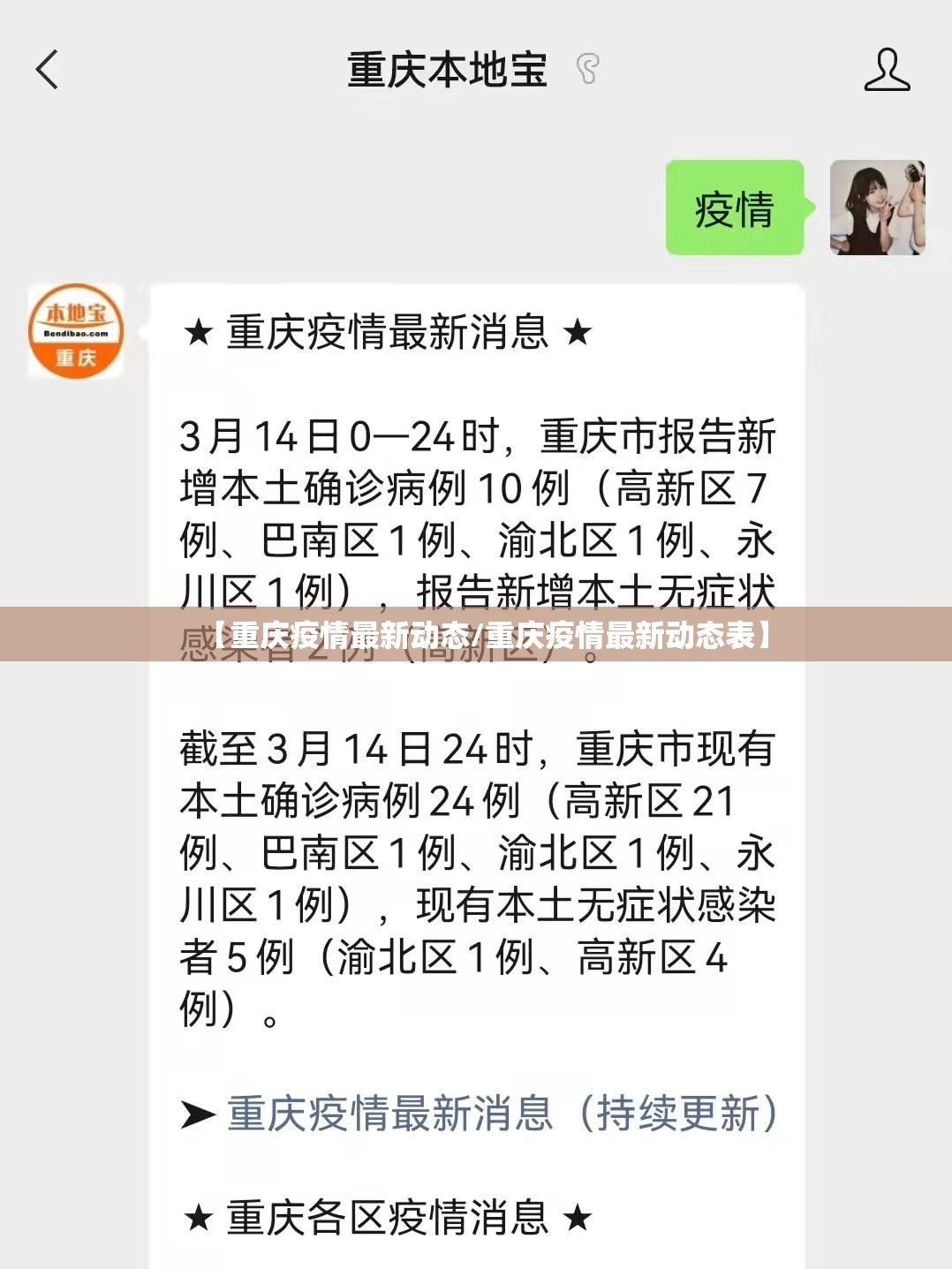 【重庆疫情最新动态/重庆疫情最新动态表】
