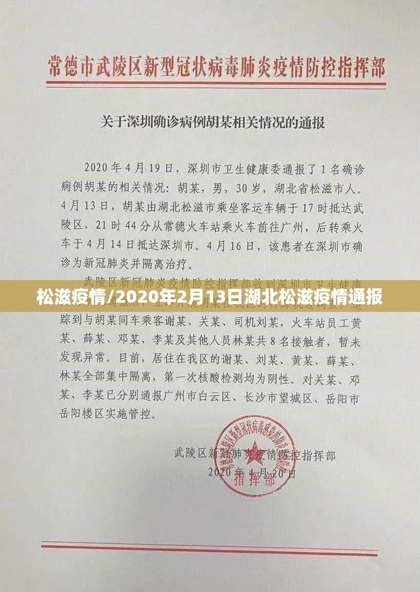 松滋疫情/2020年2月13日湖北松滋疫情通报
