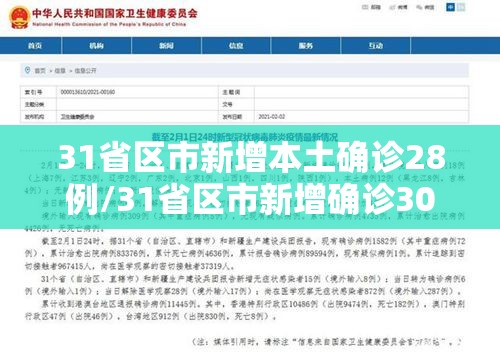 31省区市新增本土确诊28例/31省区市新增确诊30例本土17例 31省区市新增本土确诊28例/31省区市新增确诊30例本土17例