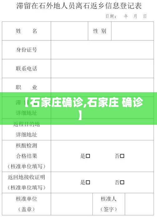 【石家庄确诊,石家庄 确诊】