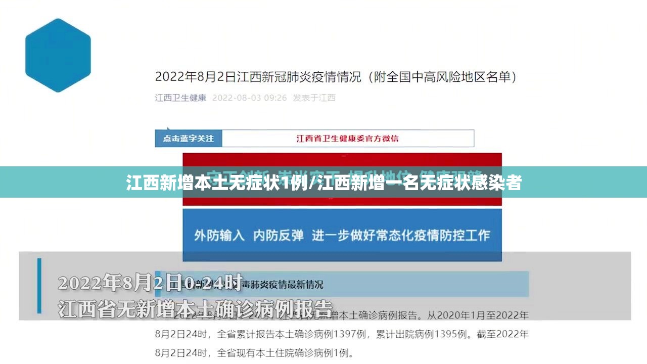 江西新增本土无症状1例/江西新增一名无症状感染者 江西新增本土无症状1例/江西新增一名无症状感染者