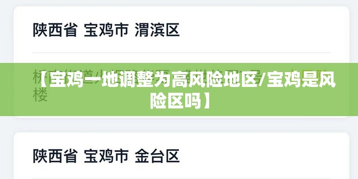 【宝鸡一地调整为高风险地区/宝鸡是风险区吗】 【宝鸡一地调整为高风险地区/宝鸡是风险区吗】