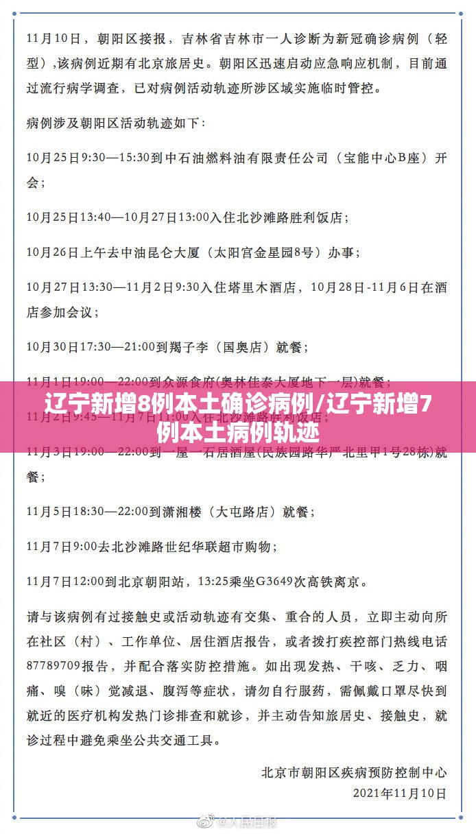 辽宁新增8例本土确诊病例/辽宁新增7例本土病例轨迹 辽宁新增8例本土确诊病例/辽宁新增7例本土病例轨迹