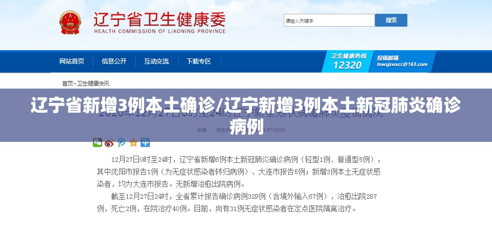 辽宁省新增3例本土确诊/辽宁新增3例本土新冠肺炎确诊病例 辽宁省新增3例本土确诊/辽宁新增3例本土新冠肺炎确诊病例