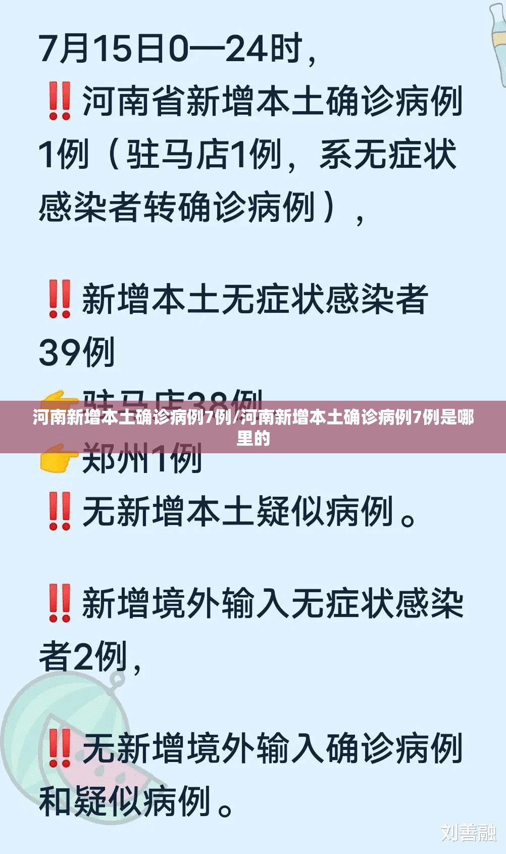 河南新增本土确诊病例7例/河南新增本土确诊病例7例是哪里的 河南新增本土确诊病例7例/河南新增本土确诊病例7例是哪里的