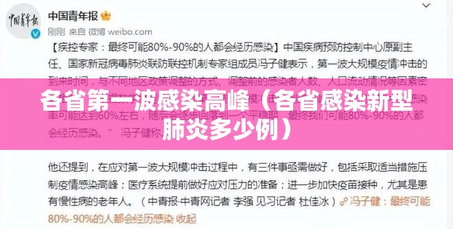各省第一波感染高峰(各省感染新型肺炎多少例) 各省第一波感染高峰(各省感染新型肺炎多少例)