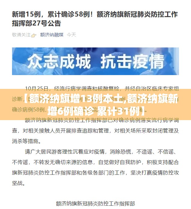 【额济纳旗增13例本土,额济纳旗新增6例确诊 累计31例】