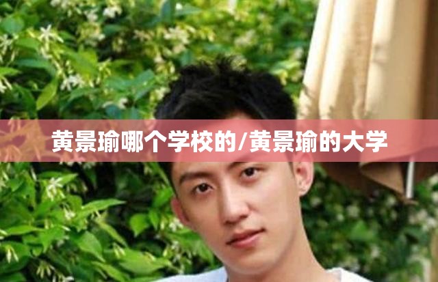黄景瑜哪个学校的/黄景瑜的大学 黄景瑜哪个学校的/黄景瑜的大学