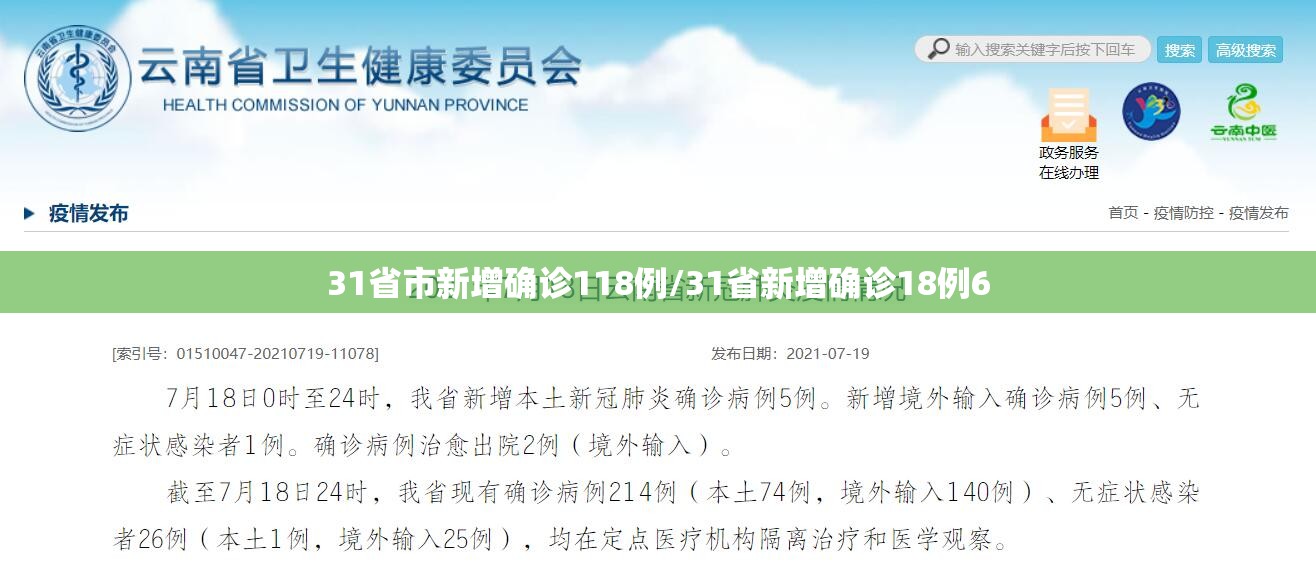 31省市新增确诊118例/31省新增确诊18例6 31省市新增确诊118例/31省新增确诊18例6