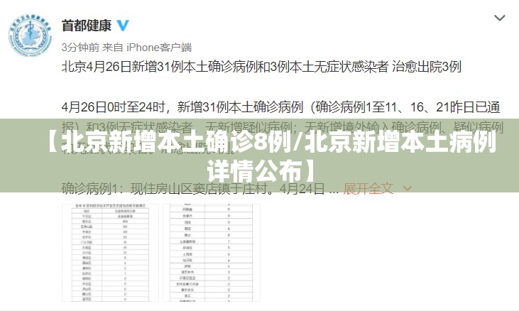 【北京新增本土确诊8例/北京新增本土病例详情公布】 【北京新增本土确诊8例/北京新增本土病例详情公布】