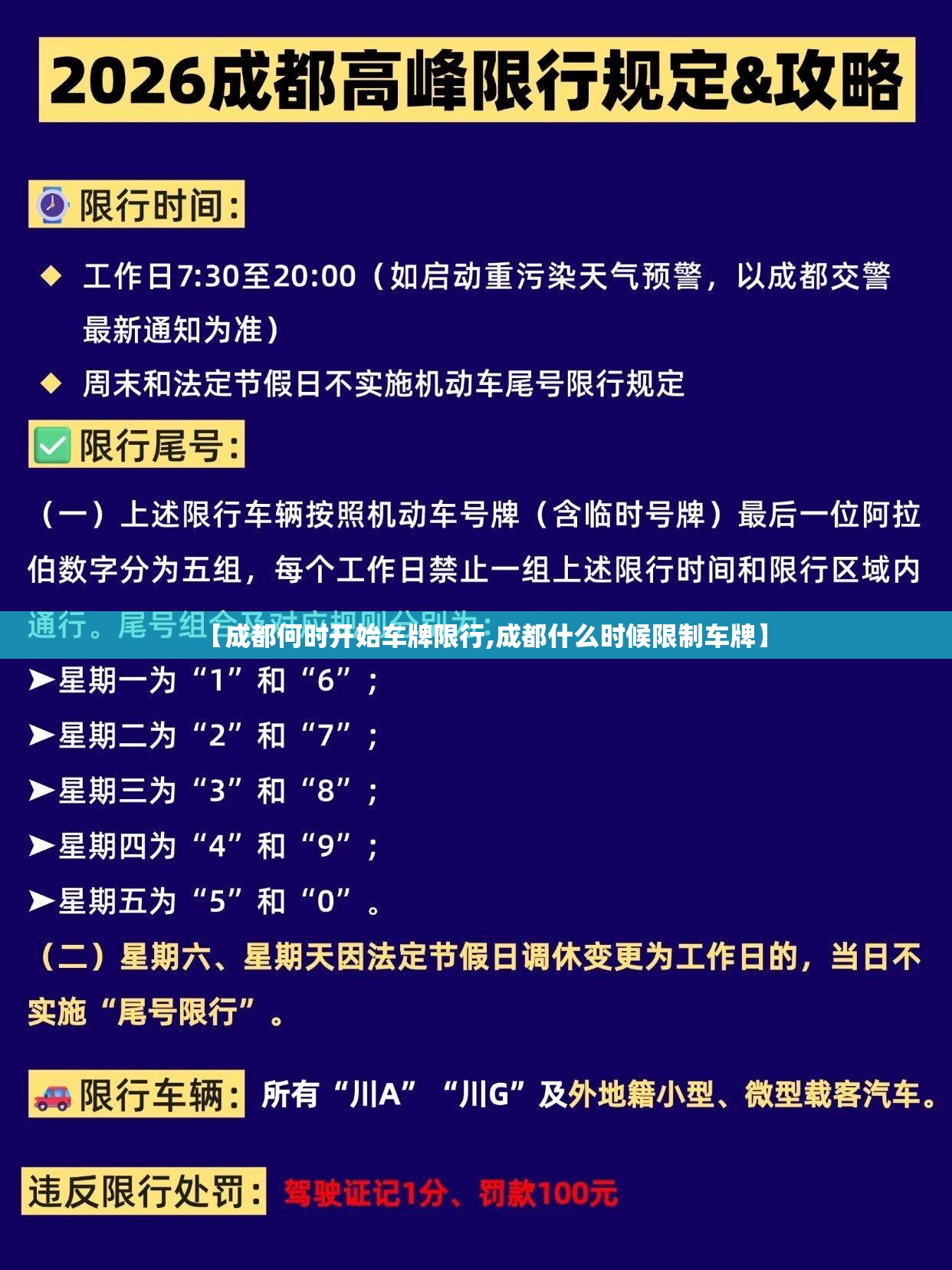 【成都何时开始车牌限行,成都什么时候限制车牌】