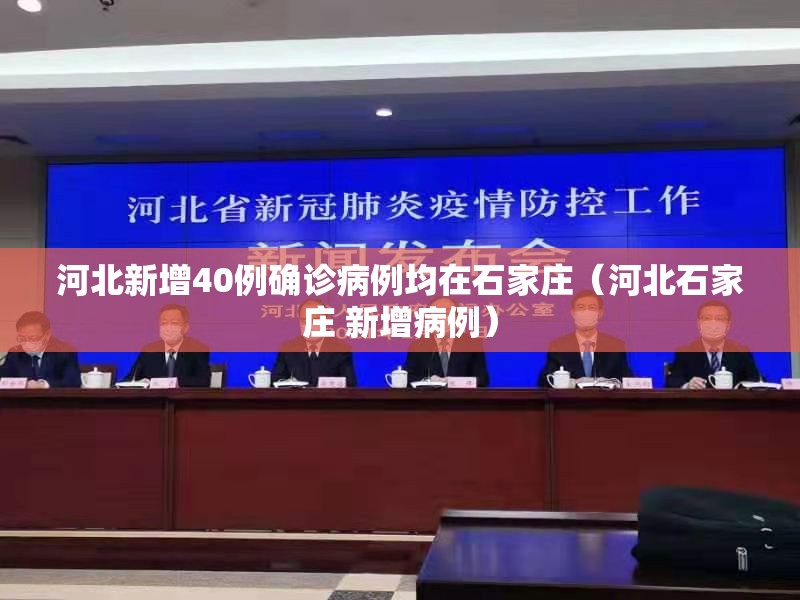 河北新增40例确诊病例均在石家庄(河北石家庄 新增病例) 河北新增40例确诊病例均在石家庄(河北石家庄 新增病例)