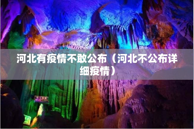 河北有疫情不敢公布(河北不公布详细疫情) 河北有疫情不敢公布(河北不公布详细疫情)