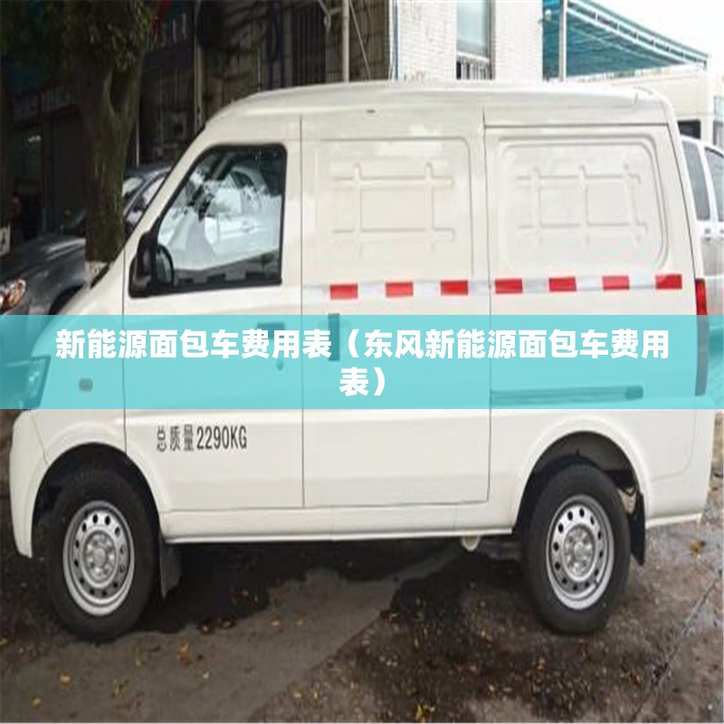 新能源面包车费用表（东风新能源面包车费用表）